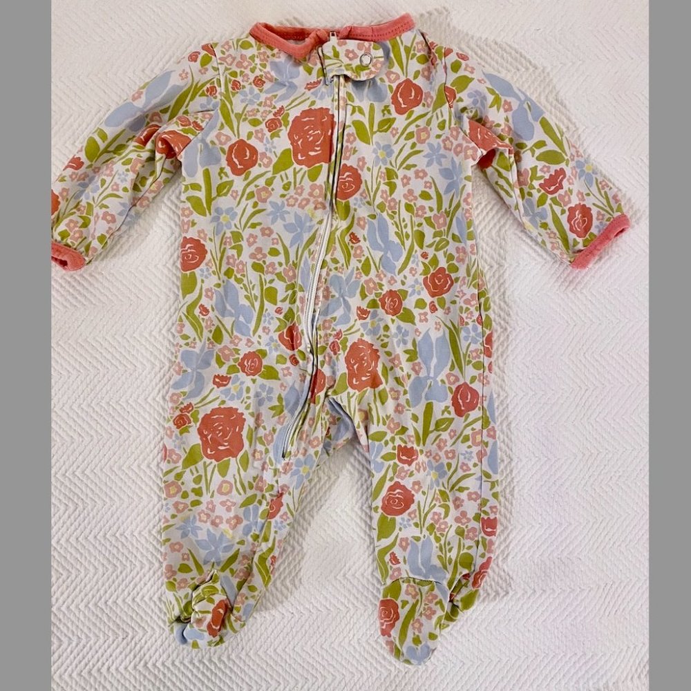 Biscuit Jenny Coral Baby Girl Footie Pajama